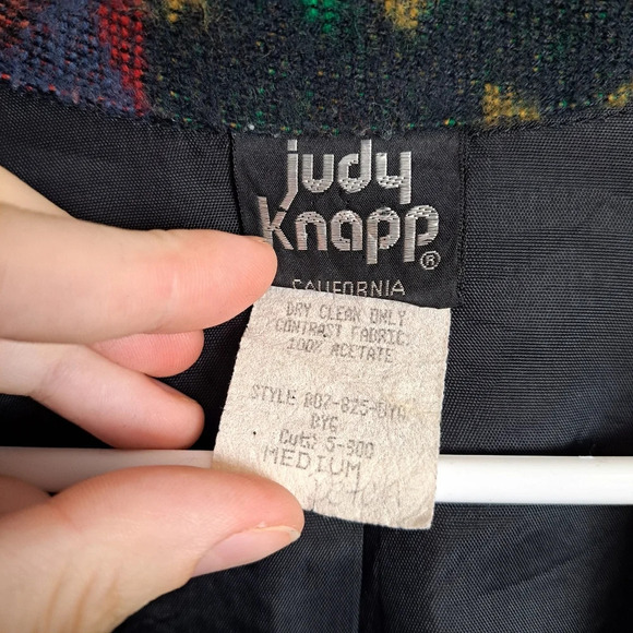 Judy Knapp Multicolor Aztec Southwestern Geometric Jacket Blazer Long Size M - Picture 3 of 8